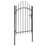 vidaXL Poartă de grădină, negru, 1 x 2 m, oțel