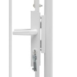 vidaXL Poartă de grădină, alb, 1 x 1,75 m, oțel