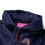 Jachetă cu glugă pentru copii, bleumarin, 104 Jachetă cu glugă pentru copii, bleumarin, 104