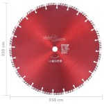 vidaXL Disc diamantat de tăiere cu turbo, oțel, 350 mm vidaXL Disc diamantat de tăiere cu turbo, oțel, 350 mm