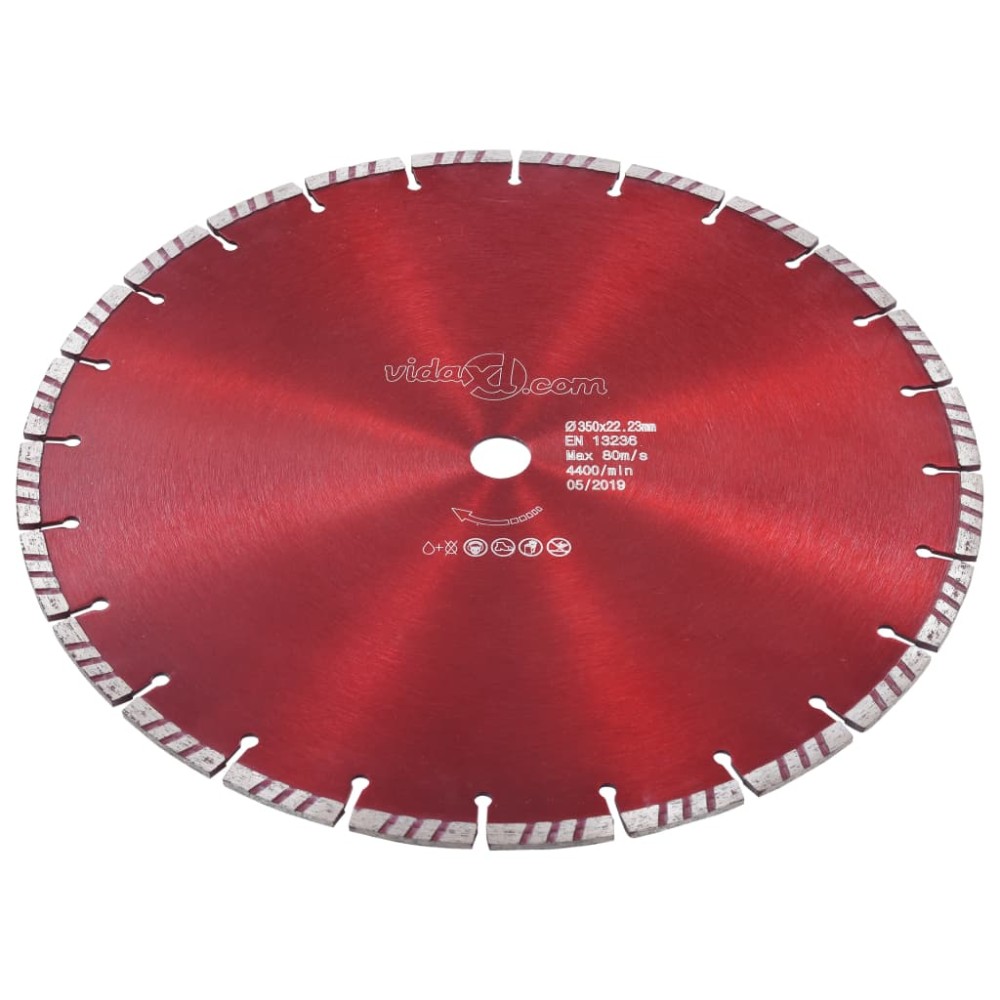 vidaXL Disc diamantat de tăiere cu turbo, oțel, 350 mm