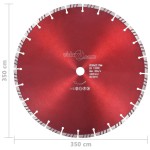 vidaXL Disc diamantat de tăiere cu turbo, oțel, 350 mm vidaXL Disc diamantat de tăiere cu turbo, oțel, 350 mm