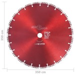 vidaXL Disc diamantat de tăiere cu turbo oțel 350 mm vidaXL Disc diamantat de tăiere cu turbo oțel 350 mm