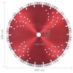 vidaXL Disc diamantat de tăiere cu segmente turbo și găuri oțel 300 mm vidaXL Disc diamantat de tăiere cu segmente turbo și găuri oțel 300 mm