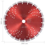 vidaXL Disc diamantat de tăiere cu segmente turbo și găuri oțel 300 mm vidaXL Disc diamantat de tăiere cu segmente turbo și găuri oțel 300 mm