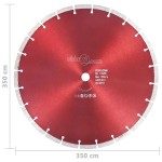 vidaXL Disc diamantat de tăiere, oțel, 350 mm vidaXL Disc diamantat de tăiere, oțel, 350 mm