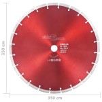 vidaXL Disc diamantat de tăiere, oțel, 350 mm vidaXL Disc diamantat de tăiere, oțel, 350 mm