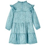 Rochie pentru copii cu mâneci lungi, albastru, 104