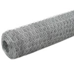 vidaXL Plasă de sârmă găini, argintiu, 25 x 1,5 m, oțel galvanizat