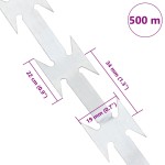 vidaXL Sârmă ghimpată Concertina, oțel galvanizat, 500 m vidaXL Sârmă ghimpată Concertina, oțel galvanizat, 500 m