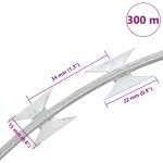 vidaXL Concertina Sârmă ghimpată NATO, oțel galvanizat, 300 m vidaXL Concertina Sârmă ghimpată NATO, oțel galvanizat, 300 m