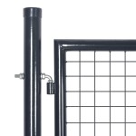vidaXL Poartă din plasă de grădină, gri, 289x100 cm, oțel galvanizat vidaXL Poartă din plasă de grădină, gri, 289x100 cm, oțel galvanizat