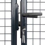 vidaXL Poartă din plasă grădină, oțel galvanizat, 400 x 150 cm, gri vidaXL Poartă din plasă grădină, oțel galvanizat, 400 x 150 cm, gri