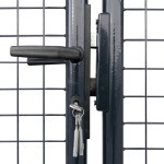 vidaXL Poartă din plasă grădină, oțel galvanizat, 400 x 100 cm, gri