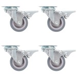 vidaXL Roți pivotante cu frâne duble, 4 buc., 50 mm vidaXL Roți pivotante cu frâne duble, 4 buc., 50 mm