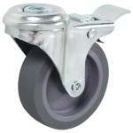 vidaXL Roți pivotante cu gaură șurub, frâne duble, 4 buc., 75 mm vidaXL Roți pivotante cu gaură șurub, frâne duble, 4 buc., 75 mm