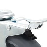 vidaXL Roți pivotante cu gaură șurub, frâne duble, 4 buc., 125 mm