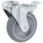 vidaXL Roți pivotante cu gaură pentru șurub, 4 buc., 100 mm