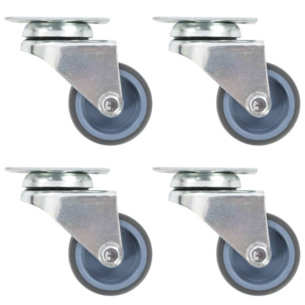 vidaXL Roți pivotante duble, 4 buc., 50 mm