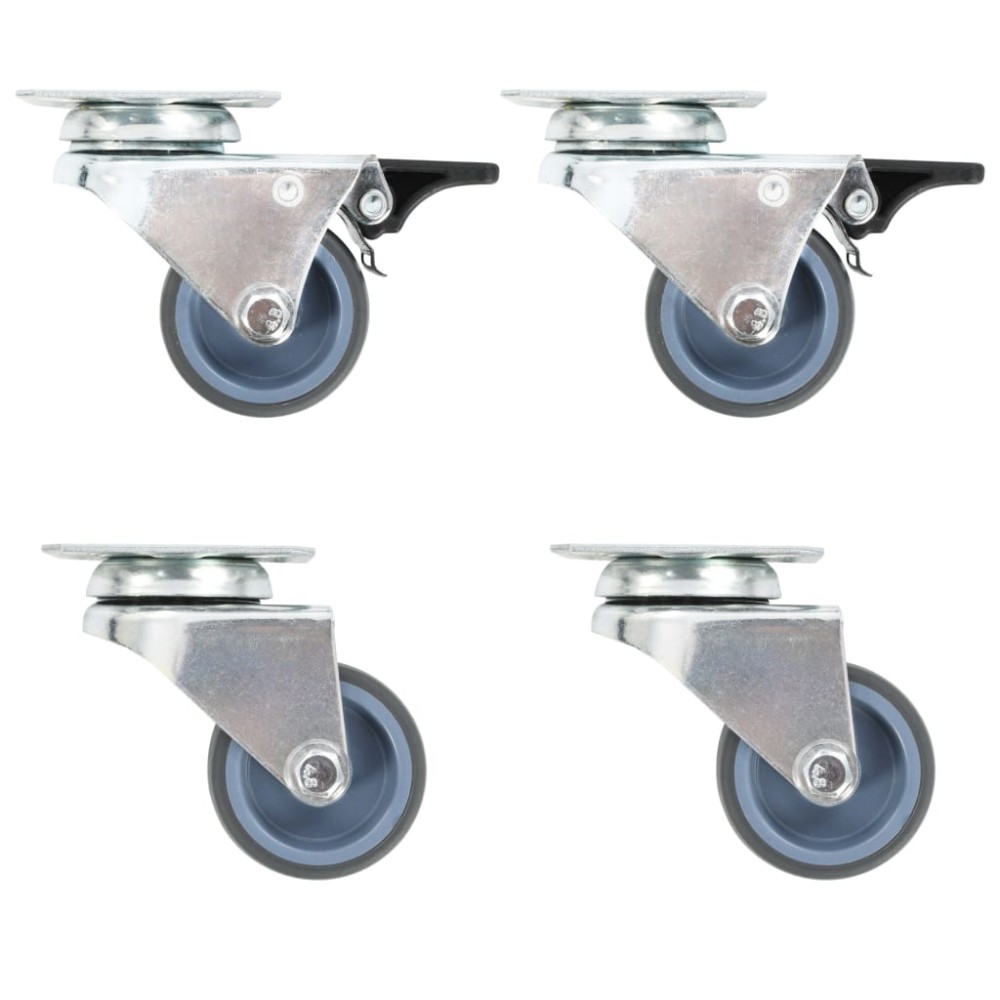 vidaXL Roți pivotante duble, 4 buc., 50 mm