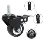 vidaXL Roți pivotante cu frâne, 4 buc., 50 mm vidaXL Roți pivotante cu frâne, 4 buc., 50 mm