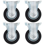 vidaXL Roți fixe, 4 buc., 100 mm vidaXL Roți fixe, 4 buc., 100 mm