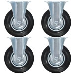 vidaXL Roți fixe, 4 buc., 125 mm vidaXL Roți fixe, 4 buc., 125 mm