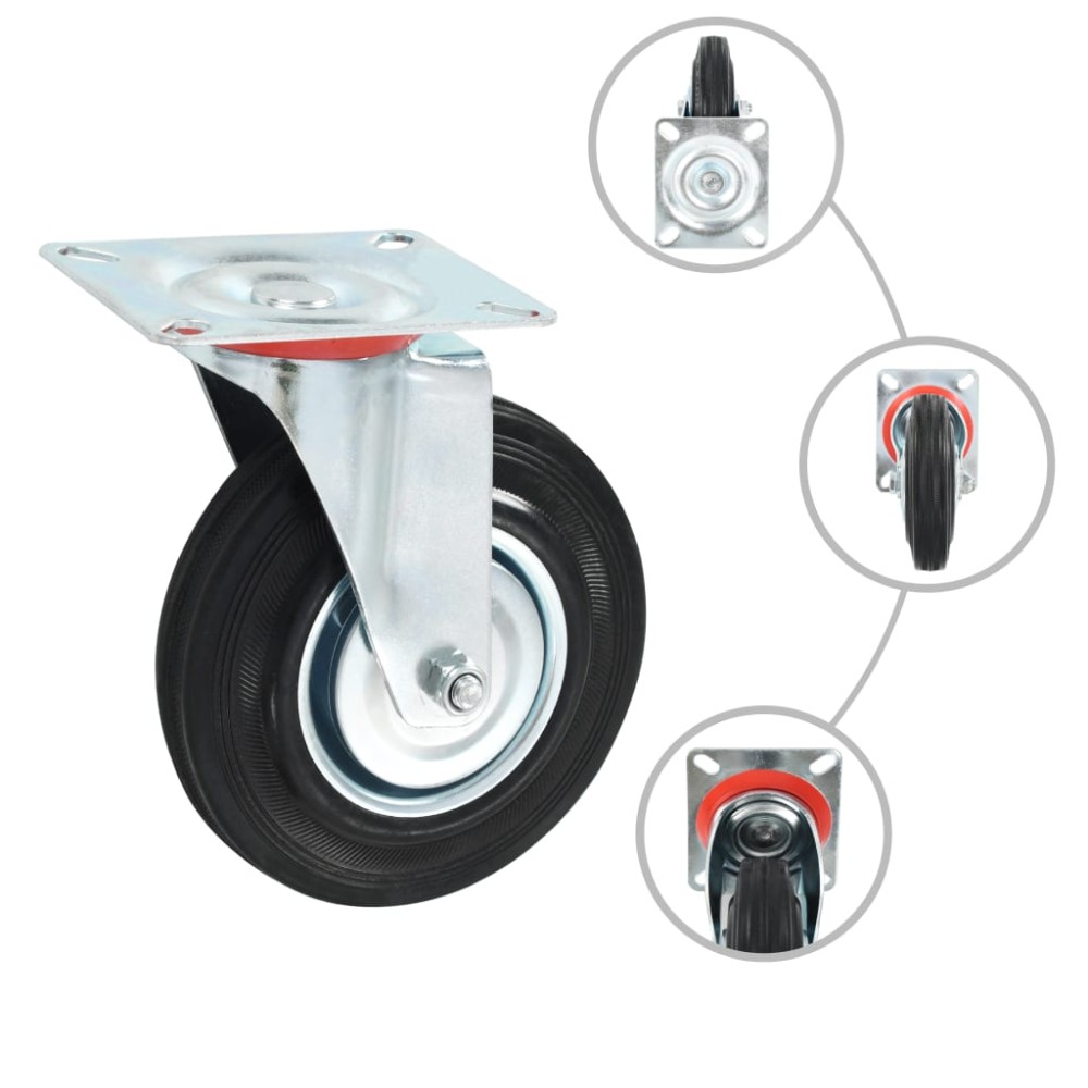 vidaXL Roți pivotante, 4 buc.,125 mm