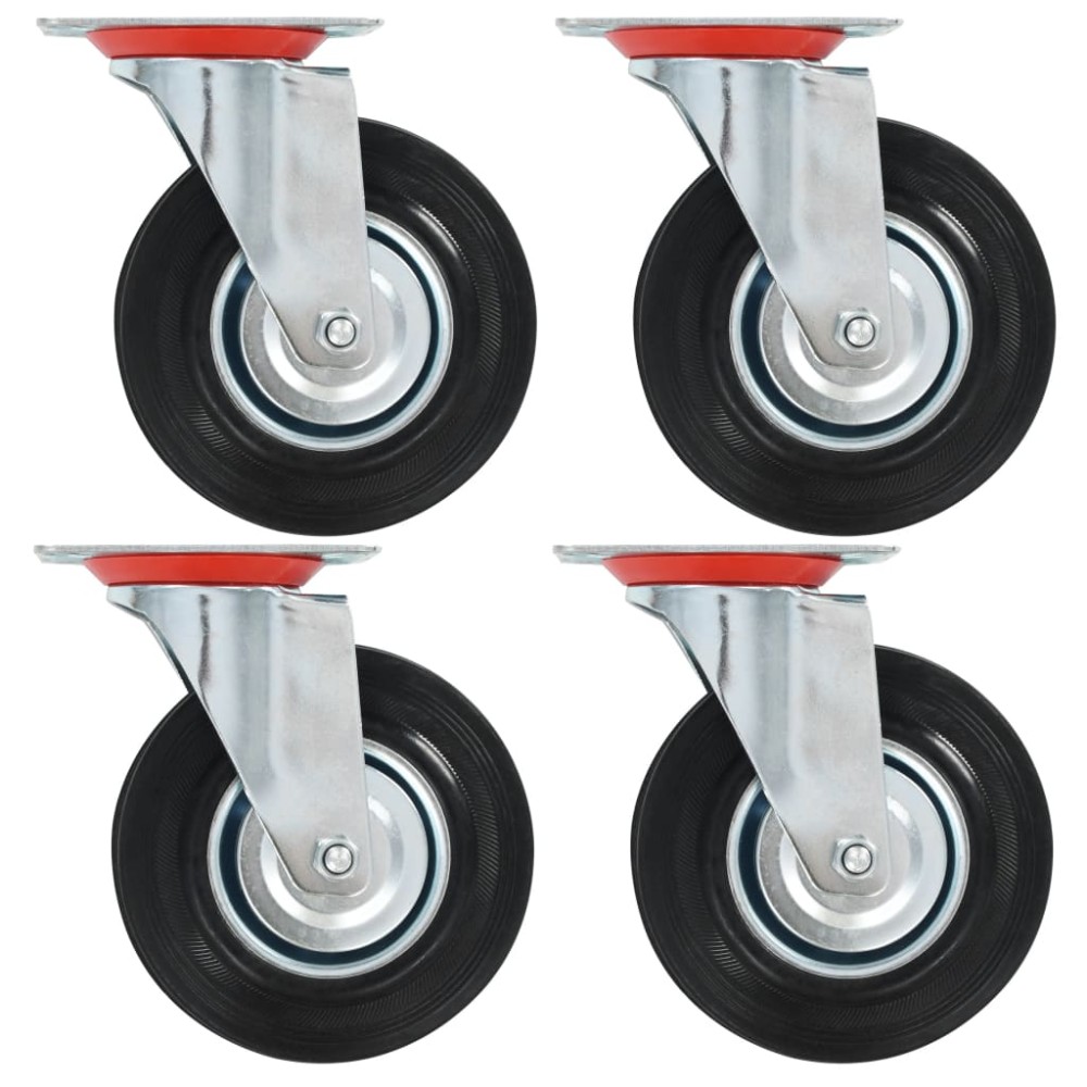 vidaXL Roți pivotante, 4 buc.,125 mm