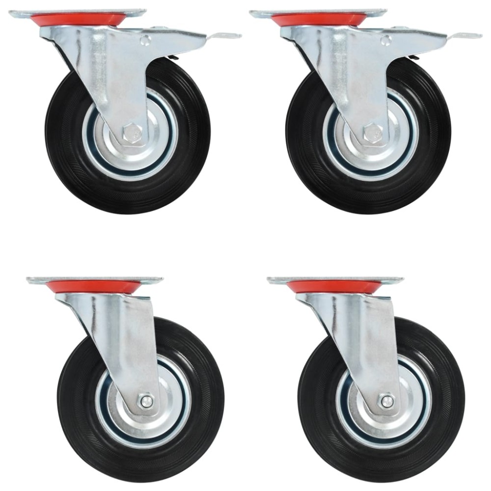 vidaXL Roți pivotante, 4 buc.,125 mm
