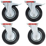 vidaXL Roți pivotante, 4 buc., 200 mm vidaXL Roți pivotante, 4 buc., 200 mm