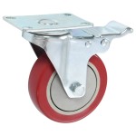 vidaXL Roți pivotante cu frâne duble, 4 buc., 100 mm vidaXL Roți pivotante cu frâne duble, 4 buc., 100 mm