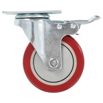 vidaXL Roți pivotante cu frâne duble, 4 buc., 100 mm vidaXL Roți pivotante cu frâne duble, 4 buc., 100 mm