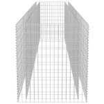 vidaXL Strat înălțat gabion, 450 x 90 x 100 cm, oțel galvanizat