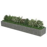 vidaXL Strat înălțat gabion, 450 x 90 x 50 cm, oțel galvanizat