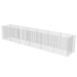 vidaXL Strat înălțat gabion, 540 x 90 x 100 cm, oțel galvanizat