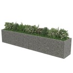 vidaXL Strat înălțat gabion, 540 x 90 x 100 cm, oțel galvanizat
