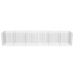 vidaXL Strat înălțat gabion, 540 x 90 x 100 cm, oțel galvanizat