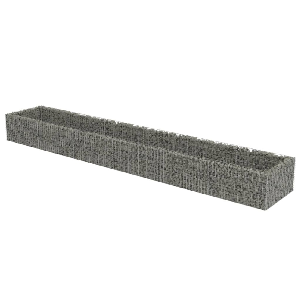 vidaXL Strat înălțat gabion, 540 x 90 x 50 cm, oțel galvanizat