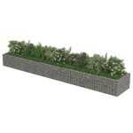vidaXL Strat înălțat gabion, 540 x 90 x 50 cm, oțel galvanizat