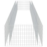 vidaXL Strat înălțat gabion, 540 x 90 x 50 cm, oțel galvanizat