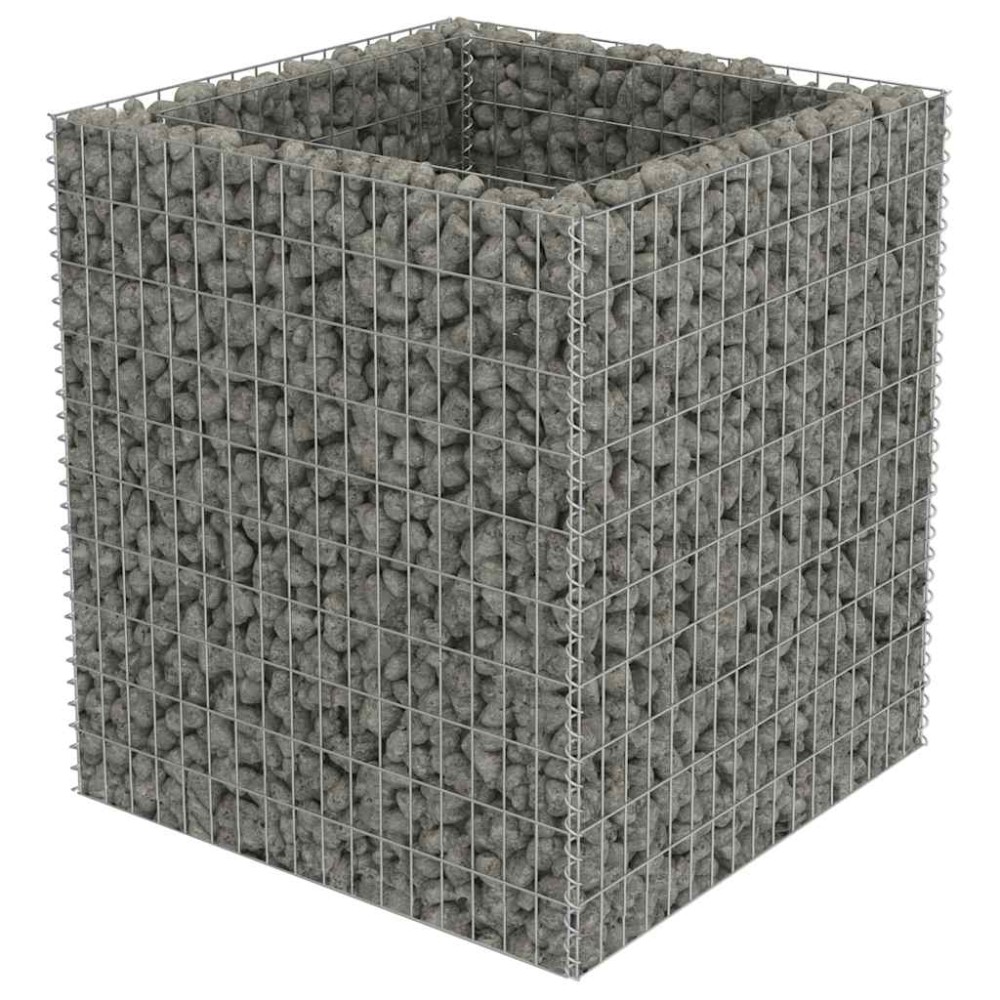 vidaXL Strat înălțat gabion, 90 x 90 x 100 cm, oțel galvanizat
