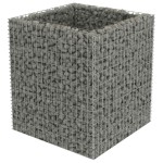 vidaXL Strat înălțat gabion, 90 x 90 x 100 cm, oțel galvanizat