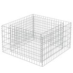 vidaXL Strat înălțat gabion, 90 x 90 x 50 cm, oțel galvanizat
