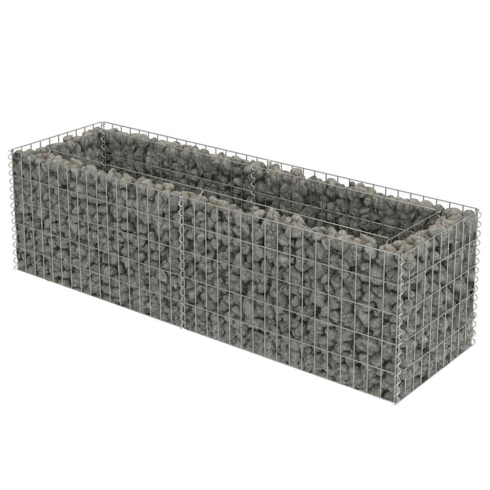 vidaXL Strat înălțat gabion, 180 x 50 x 50 cm, oțel galvanizat