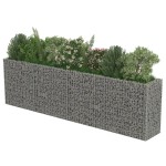 vidaXL Strat înălțat gabion, 360 x 50 x 100 cm, oțel galvanizat