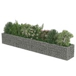 vidaXL Strat înălțat gabion, 360 x 50 x 50 cm, oțel galvanizat