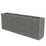 vidaXL Strat înălțat gabion, 270 x 50 x 100 cm, oțel galvanizat