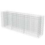 vidaXL Strat înălțat gabion, 270 x 50 x 100 cm, oțel galvanizat