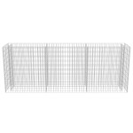 vidaXL Strat înălțat gabion, 270 x 50 x 100 cm, oțel galvanizat